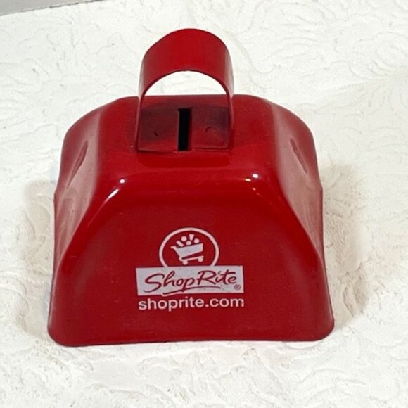 ShopRite Supermarket Red Promotional Advertising Cow Bell Decor Collectible 3" - Picture 1 of 12